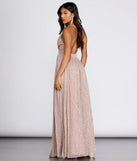 Haley Formal Shimmering Metallic Dress