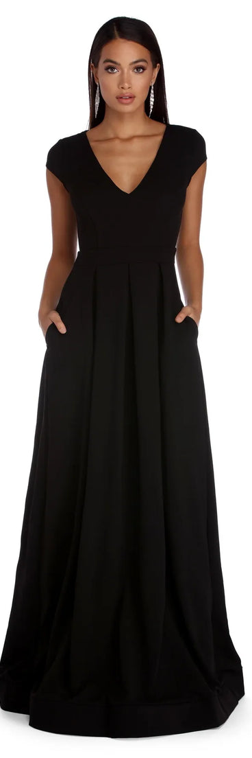 Alisa Formal Crepe Ball Gown