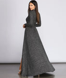 Alessandra Formal High Slit Glitter Dress