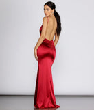 Aria Formal Satin Ruched Dress