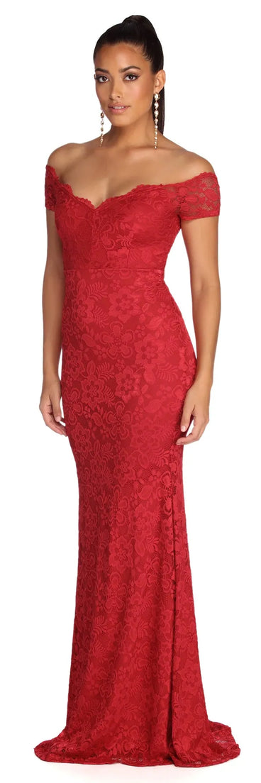 Keisha Formal Scalloped Lace Dress