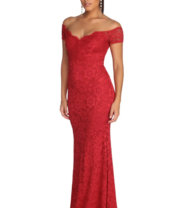 Keisha Formal Scalloped Lace Dress