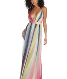 Rosemary Formal Chiffon Rainbow Dress