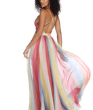 Rosemary Formal Chiffon Rainbow Dress