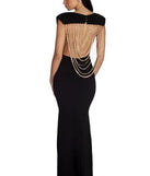 Jada Formal Draped Pearl Dress