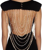 Jada Formal Draped Pearl Dress