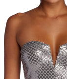 Belle Formal Geometric Sequin Dress