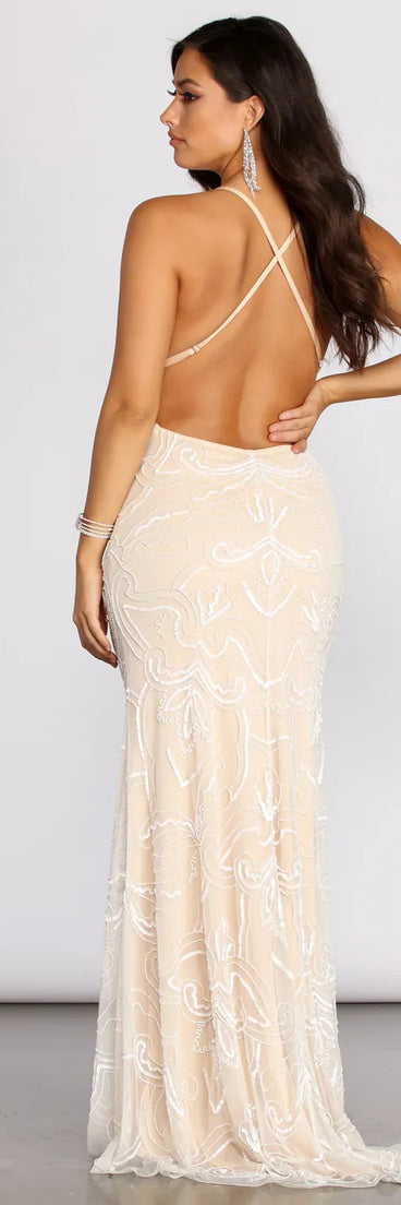 Marilyn Formal Beaded Dress