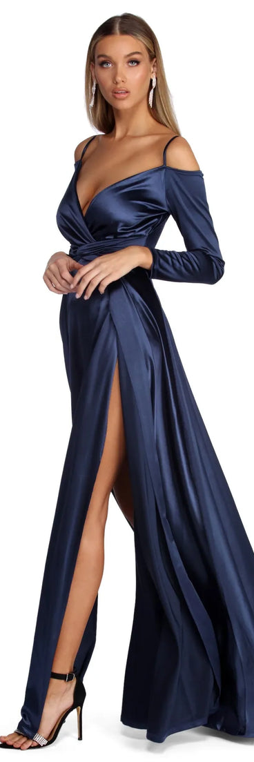 Annie Formal Knot Satin Dress