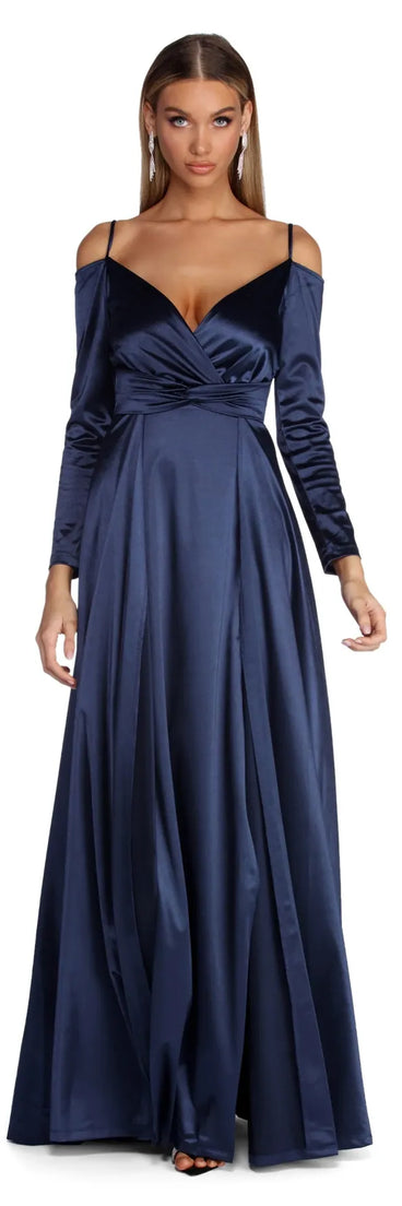 Annie Formal Knot Satin Dress