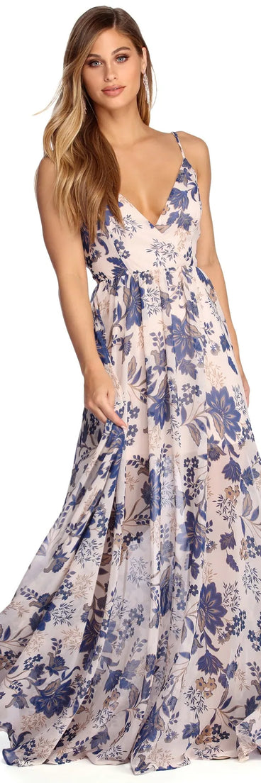 Zara Formal Rose Chiffon Dress