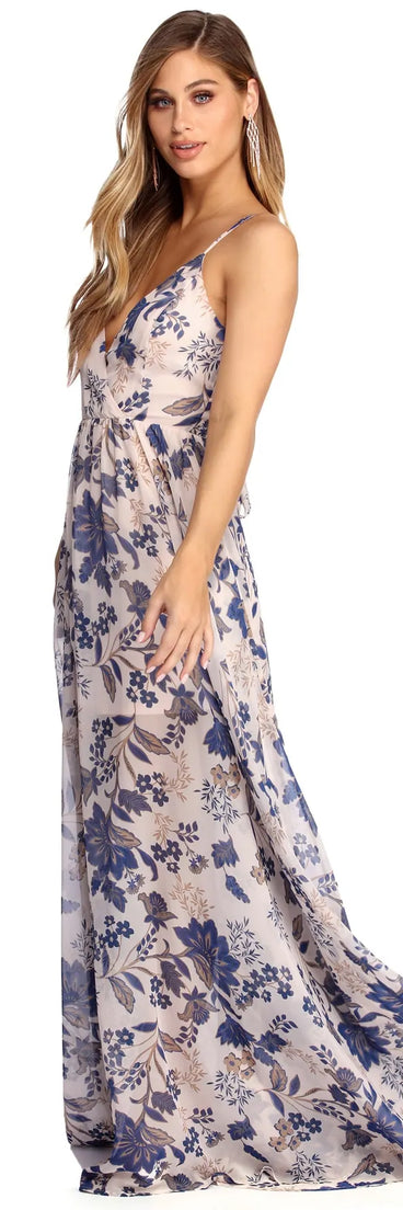 Zara Formal Rose Chiffon Dress