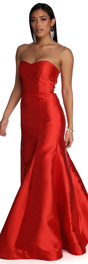 Sarah Formal Satin Trumpet Dress