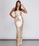 Amelie Sequin Mesh Formal Dress