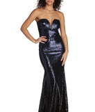 Michelle Formal Strapless Sequin Dress