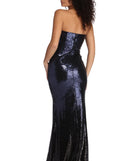 Michelle Formal Strapless Sequin Dress
