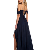 Vanessa Formal Chiffon Lattice Dress