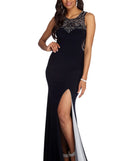 Denise Formal Sleeveless Beaded Dress