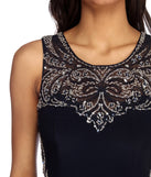Denise Formal Sleeveless Beaded Dress