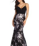 Kiki Formal Floral Satin Dress