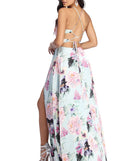 Jen Formal Floral Satin Dress