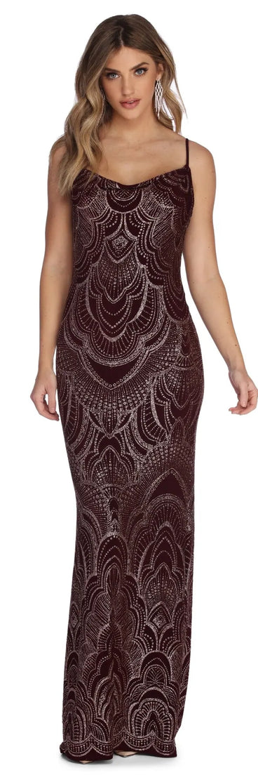 Jessa Formal Bohemian Glitter Dress