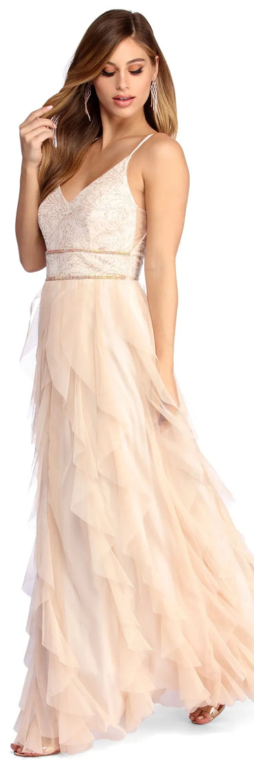 Hayden Glitter Goddess Tendril Dress