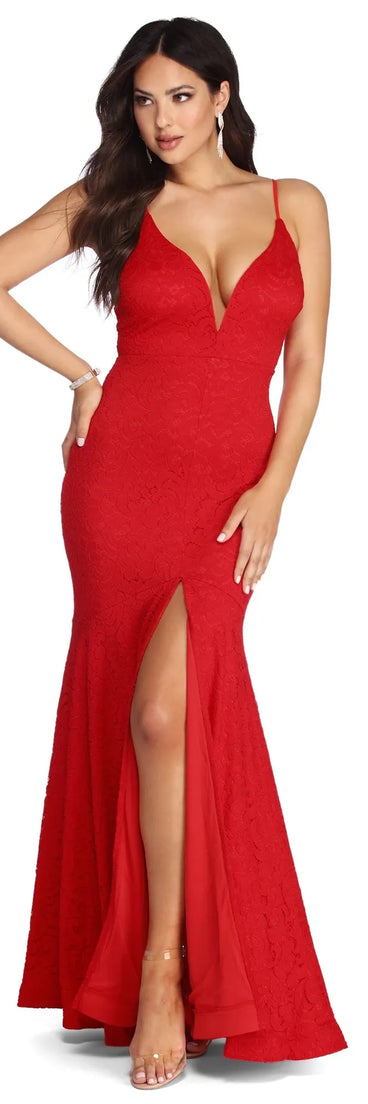 Shelly Formal Sleeveless Lace Dress