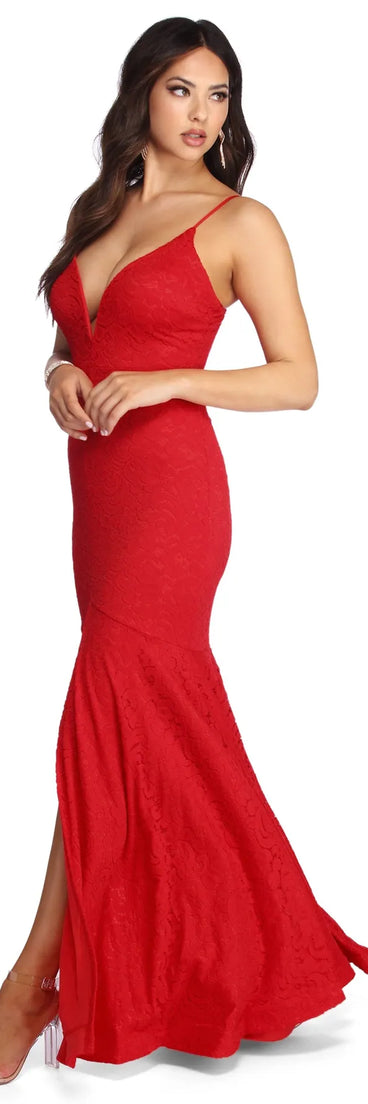 Shelly Formal Sleeveless Lace Dress