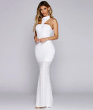 Blanca Formal Sequin Halter Gown