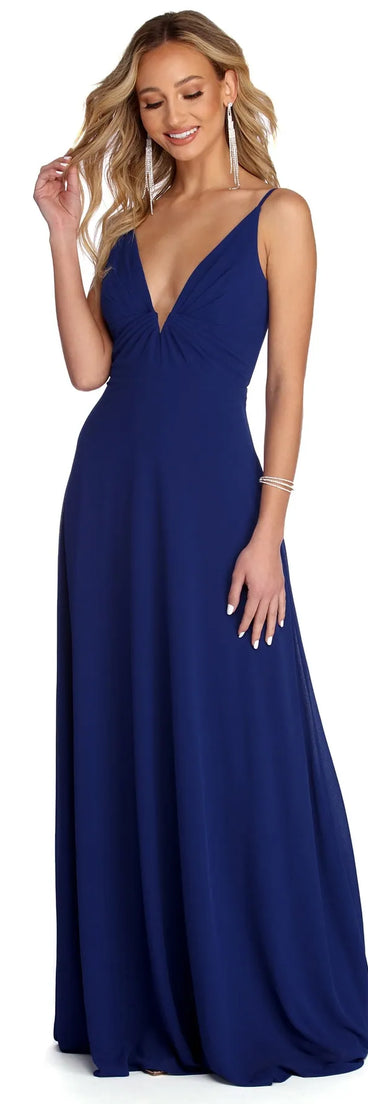 Julissa Formal Sleeveless Chiffon Dress