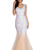 Elsa Formal Iridescent Sequin Dress