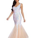 Elsa Formal Iridescent Sequin Dress