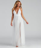 Elisabeth Pleated Tulle Formal Dress