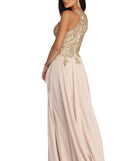 Jayla Formal Embroidered Chiffon Dress