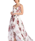 Janine Floral Chiffon High Low Dress