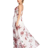 Janine Floral Chiffon High Low Dress