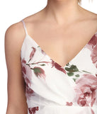 Janine Floral Chiffon High Low Dress