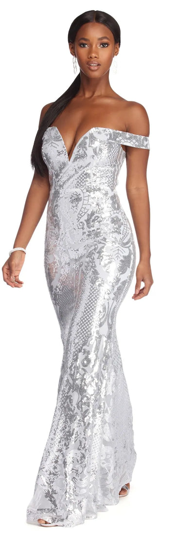 Saraya Sequin Sweetheart Formal Dress