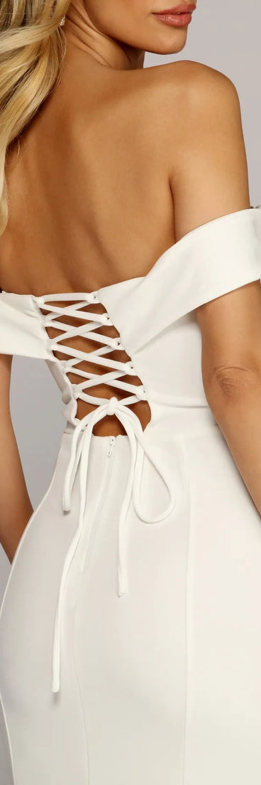 Emerson Formal Lattice Mermaid Dress