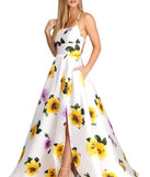 Amber Formal Floral Wrap Dress