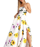 Amber Formal Floral Wrap Dress