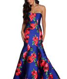 Thea Formal Floral Satin Dress