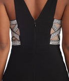 Lia Formal High Slit Rhinestone Dress