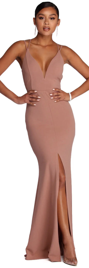 Vicky Plunging V Formal Dress