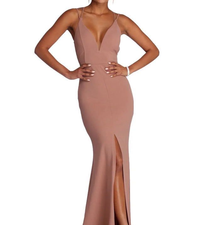 Vicky Plunging V Formal Dress