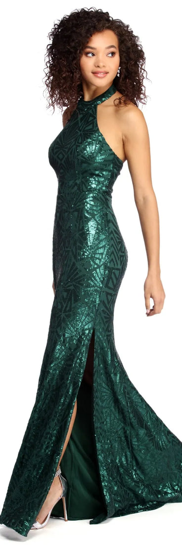 Aspyn Formal Sleeveless Sequin Dress