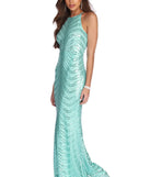 Callie Formal Chevron Sequin Dress
