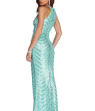 Callie Formal Chevron Sequin Dress
