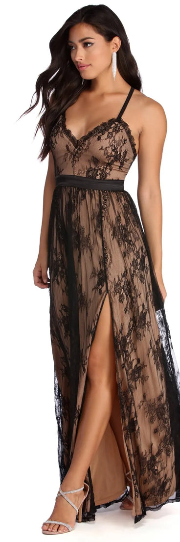 Kim Formal Floral Lace Dress